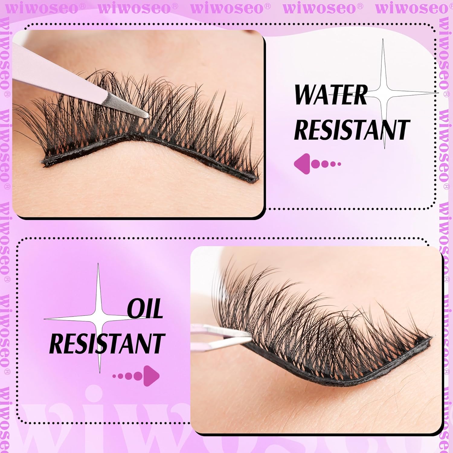 Отримайте ідеальний вигляд із самоклеючими віями Wispy Fluffy Lashes Pingdu Sparkling Eyelash®