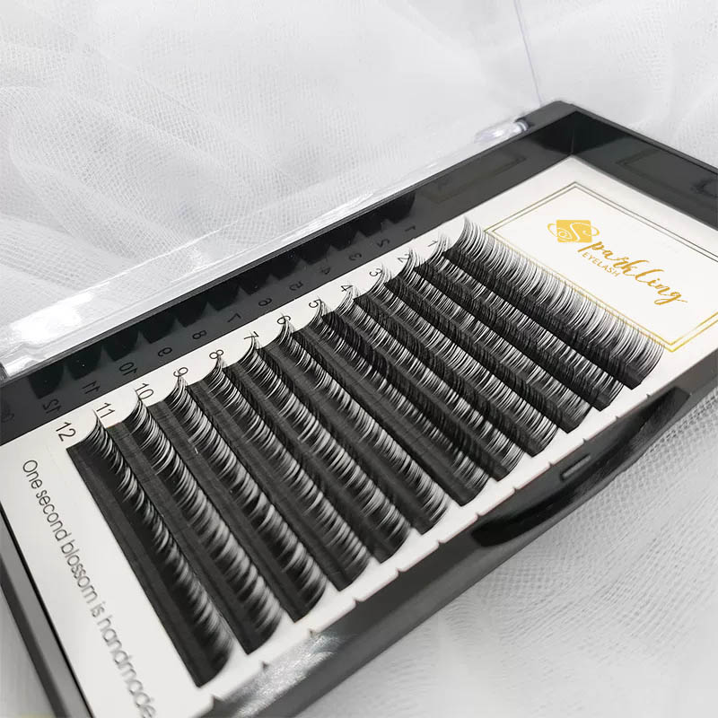 Нарощування вій D Curl 15-20 мм Mixed Tray Silk Classic Lash Індивідуальне нарощування вій